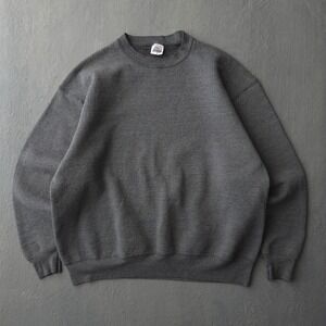 Vintage 90s BVD Grey Sweatshirt XL Made in USA Blank Pullover